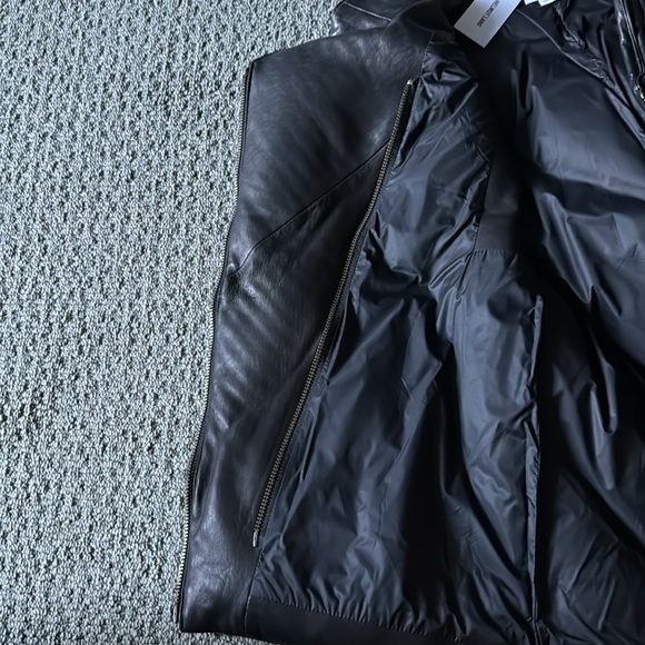 Helmut Lang women’s Black Oversized Leather Dawn Puffer Jacket/Vest Size P/S NWT - Picture 9 of 12